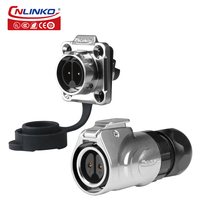 Cnlinko IP68 M16 커넥터 제조업체 LP16 2핀 금속 배선 나사 방수 항공 플러그 전기 방수 커넥터