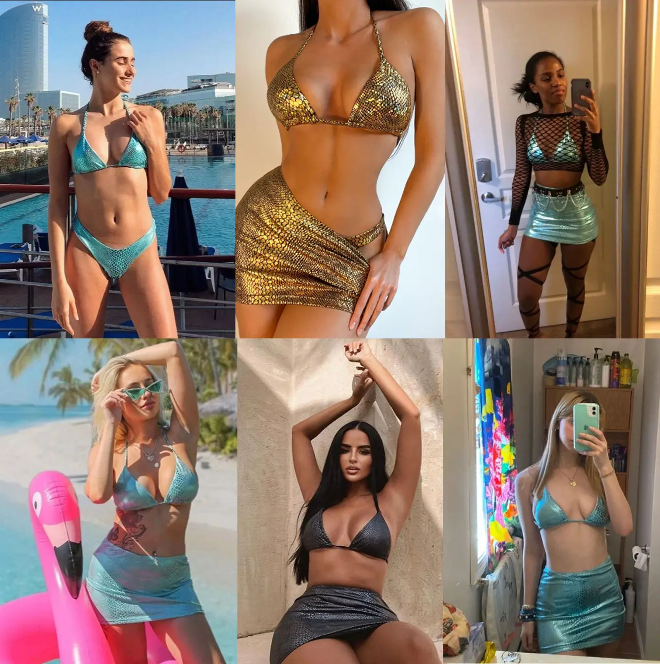 PASUXI 2024 Hot Selling Women Half Sleeve Swimwear Ladies Three Pieces Swimsuit High Waist Bikini Beachwear