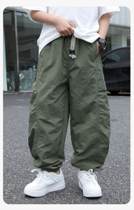 <span class=keywords><strong>Pantalon</strong></span> Cargo Garçon Été 2026 Fin et Doux <span class=keywords><strong>Vert</strong></span> Kaki - Product Image 6