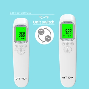 LANNX uYT 100 + Thermomètre infrarouge numérique Pistolet avec alarme de fièvre Thermomètre frontal auriculaire pour adultes et enfants Thermomètre numérique - Product Image 2