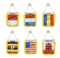 Drapeau fanion des Pays-Bas suspendu avec logo personnalisé pour rétroviseur de voiture et décoration de la maison Techniques d'impression numérique