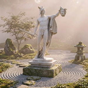 <span class=keywords><strong>Figurine</strong></span> en marbre de Carrare artisanale - Taille et pose entièrement personnalisables - Sculpture traditionnelle polie pour l'intérieur/l'extérieur - Product Image 3
