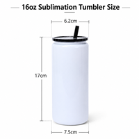 Gobelet isotherme en acier inoxydable 304 à double paroi de 16 oz, vierge, avec couvercle à paille, pour boissons chaudes et froides, personnalisable par sublimation, idéal pour les voyages - Vente en gros