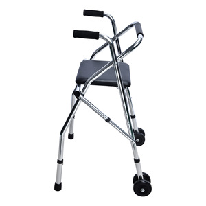 Four-Wheeled Walking Aid Aluminum Alloy <b>Foldable</b> With Seat For Elderly And Disabled People - Product Image 4