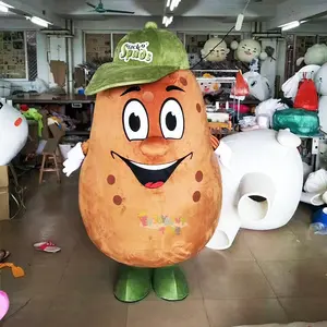 畅销CE食品土豆配帽子角色吉祥物服装待售