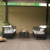Chaise en rotin PE résistante aux UV d'extérieur moderne ensemble de canapé imperméable pour balcon cour jardin patio salle à manger loisirs