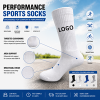 Chaussettes de sport en coton jacquard personnalisées de haute qualité, faible MOQ, unisexes, mode, athlétiques, pour la gym, possibilité de personnaliser votre propre logo