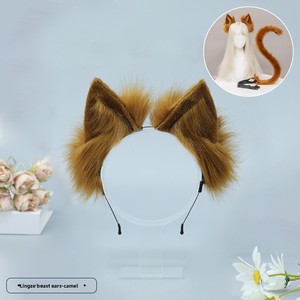 Serre-tête Oreilles de Renard Simulées, Accessoire <span class=keywords><strong>Cheveux</strong></span> Oreilles d'Animaux, Costume Cosplay Mignon, Coiffe Faite Main, Oreilles de Chat en Peluche, Unisexe, Polyester, Bête - Product Image 6