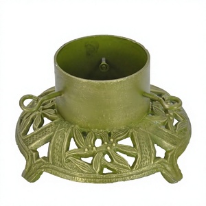 Hand Painted Floral Style <b>Christmas</b> <b>Tree</b> Stand Bulk Supply Cast Iron New Amazing Height Adjustable XMAS <b>Tree</b> Holder From India - Product Image 1