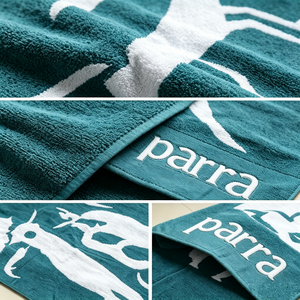 Toalla de Playa Jacquard 100% Algodón, Estilo <span class=keywords><strong>Parra</strong></span>, Tejido Artístico, Suave y Absorbente, para Playa, Piscina, Viajes, Yoga - 40" X 71" - Product Image 4