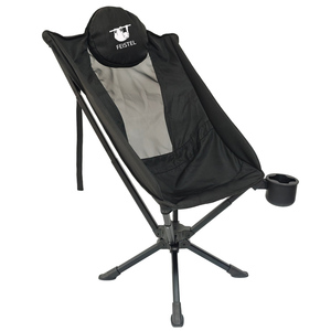 Diseño Moderno Respaldo Alto 360 °   Silla Plegable Giratoria de Aluminio para Exteriores, Silla de Camping - Product Image 3