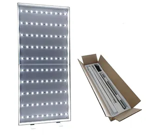 foldable 8ft tension fabric Backlit aluminum frame LED flooring Light Box