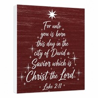 Ayat Alkitab Yohanes 3:16, Galeri Pohon Natal, Cetakan Kanvas Terbungkus, Seni Dinding Kitab Suci Religius untuk Dekorasi Gereja atau Rumah Pedesaan