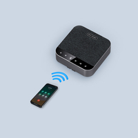 Haut-parleur de conférence sans fil 8 micros 360° °   Microphone avec réduction de bruit IA, prend en charge la connexion en chaîne sans fil pour des réunions de 25 personnes