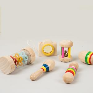 2024 Unisex Wooden Rainmaker Sensorial Brinquedo Montessori educação precoce bebê chocalho instrumentos musicais para crianças - Product Image 5