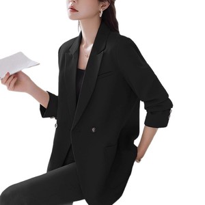 Women's Suit <b>Set</b> Loose Fit Two Piece <b>Office</b> Lady Style Three Quarter Sleeve Anti Wrinkle Business Leisure Wear - Product Image 5
