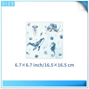 Platos de Papel para Pastel de Cumpleaños Infantiles con Diseño de Animales Marinos Personalizados para Fiestas - Product Image 4