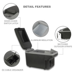 8L Reposabrazos Nevera Refrigerador portátil de una sola zona 12V Caja refrigeradora electrónica para camión RV Camper Motorhome - Product Image 4