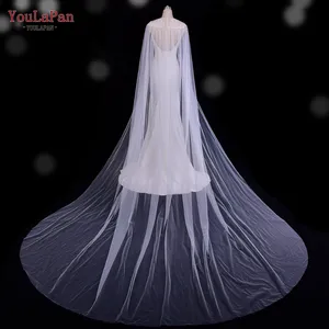 Длинная сетчатая шаль YouLaPan VG24, 3 м, изящная вышитая кружевная женская накидка для свадебной вечеринки, свадебный пиджак-болеро