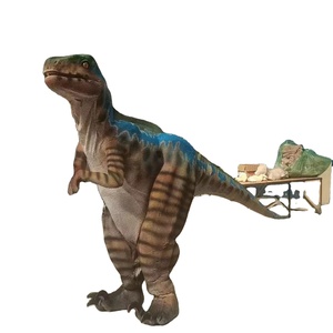 Hecho a mano hacer sonidos divertido humano dentro Cosplay Velociraptor disfraz película miedo dinosaurio disfraz trajes Dino - Product Image 1