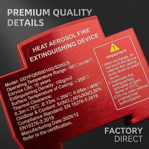 Dispositif d'extinction d'<span class=keywords><strong>incendie</strong></span> automatique et coupe-flamme, dispositif aérosol 30g 20g 10g - Product Image 3