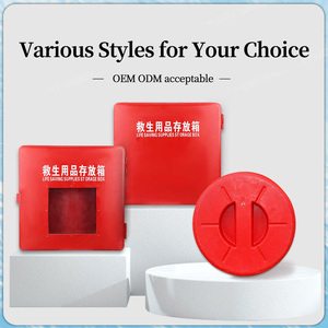 Boya de chaleco salvavidas barata de fábrica, suministros salvavidas, caja de almacenamiento roja con ventana de vidrio visual - Product Image 4