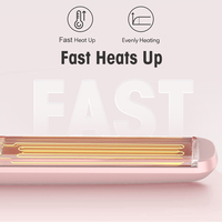 Resuxi PL-304 rose voyage fer à lisser les cheveux fer à friser 1 pouce plaque céramique tourmaline fer plat LED électrique hôtel utilisation