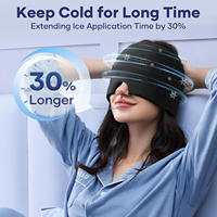 Emballage froid en gel réutilisable OEM Soulagement de la migraine Enveloppe de la tête glacée Masque pour les yeux Maux de tête Casquette pour les yeux gonflés par la tension