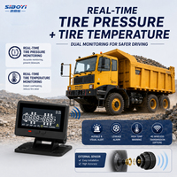 Système de surveillance de la pression des pneus (TPMS) pour camions miniers robustes, étanche IP67, 4G, avec affichage LCD et température en temps réel