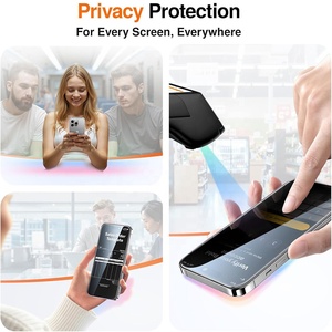 Protection d'écran de confidentialité sans bordure à installation en un clic pour Apple iPhone 17 16 15 14 13 12 Pro Max, <span class=keywords><strong>film</strong></span> en verre 2.5D de 0,33 mm - Product Image 3