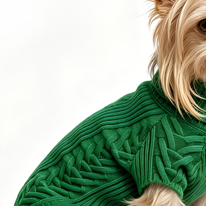 Pull en tricot noir pour chien, col roulé, chaud, tricoté, vêtements d'hiver pour chiots, pour petits chiens, Pomeranian, <span class=keywords><strong>Chihuahua</strong></span> - Product Image 3