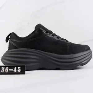 Scarpe da Corsa Unisex Bondi 8 di Alta Qualità per Uomo e Donna, Sneakers Nere con Ammortizzazione per Maratona, Resistenti all'Usura e Traspiranti - Product Image 5