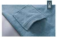 Bata de Baño de Toalla de Felpa 100% Algodón para Spa, Cómoda y Cálida con Capucha, Albornoz Personalizado con Capucha