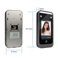 TIMY TM-AI06 Terminal de contrôle d'accès 4,3 pouces avec reconnaissance faciale dynamique IA, RFID/codes QR et vision nocturne