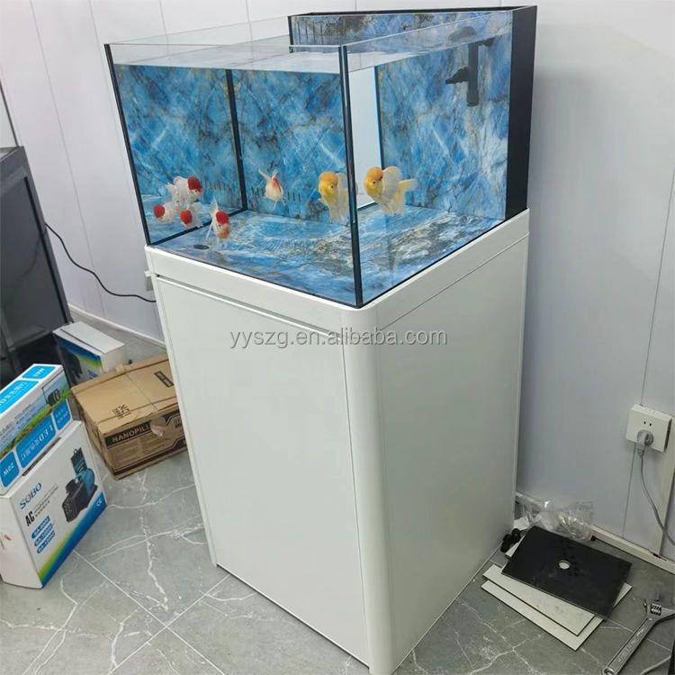 Rimless Square Glass Stainless Steel Aquarium Tank Ultra Clear Low Iron ...