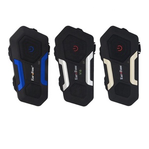 Auriculares BT para motocicleta, <span class=keywords><strong>intercomunicador</strong></span> con hasta 2500 metros, resistente al agua, 67 FM, para casco de esquí, 10 grupos - Product Image 1
