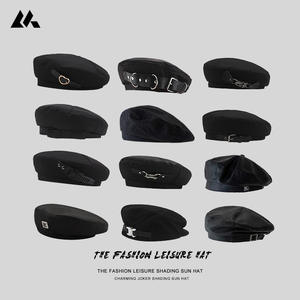 Baret jaring merah wanita, lingkar kepala besar mode awal musim gugur bagian tipis untuk pemandangan kasual dan luar ruangan 2022 - Product Image 2