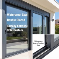 Mecanismo de Deslizamiento Paralelo para Marco de Ventana, Etapa de Cierre Final, Sistema Híbrido Único, Moderno, con Rotura de Puente Térmico, Aleación de Aluminio, Eficiente Energéticamente