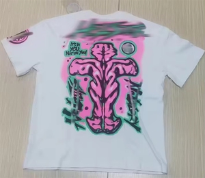 Factory Direct Sale Trendy Hell Star NFC Series 260g <strong>Animal</strong> Print Pure Cotton <strong>Men's</strong> Women's Loose Short-Sleeved Casual Summer - Product Image 4