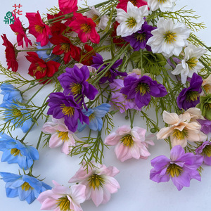 Fleurs artificielles en soie, couleurs mélangées, réalistes, faites à la main, pour décoration de mariage - Product Image 1