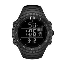 Jam Tangan Sport Unisex SENORS, Layar LED Digital, Alarm, Tahan Air 3BAR, Casing Aloi, Tali Plastik, Bercahaya
