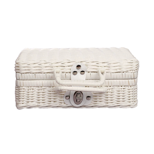 Tùy chỉnh màu sắc cổ điển trắng dệt lưu trữ giỏ cản trở dệt mây hộp cho món quà đóng gói - Product Image 1