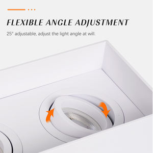 Luz descendente <span class=keywords><strong>Led</strong></span> <span class=keywords><strong>Rectangular</strong></span>, iluminación de techo montada en <span class=keywords><strong>superficie</strong></span> ajustable - Product Image 2