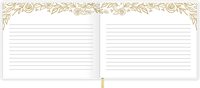Livre d'or funéraire à spirale, couverture rigide en cuir et tissu, avec logo gaufré, pour célébrations et commémorations, avec poches pour photos