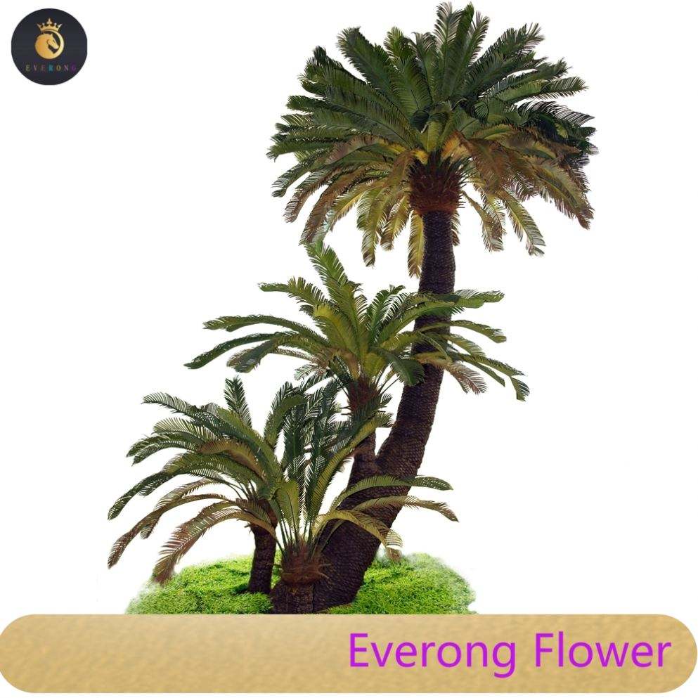 屋外装飾巨大3m/2.5m高さ人工ジャングル植物フェニックスヤシの