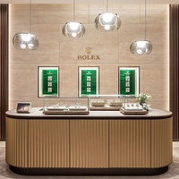 Vitrina de Exhibición de Relojes de Madera de Lujo Personalizable, con Iluminación LED, Cerradura de Vidrio, para Tiendas Minoristas, Joyerías y Diseño de Comercios