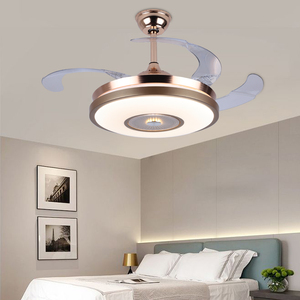 <span class=keywords><strong>Ventilador</strong></span> <span class=keywords><strong>de</strong></span> <span class=keywords><strong>techo</strong></span> con pantalla acrílica moderna <span class=keywords><strong>de</strong></span> 42 pulgadas con luz LED, nuevas aspas plegables retráctiles decorativas, control remoto - Product Image 4