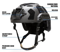 Système de casque composite en fibre de carbone FMA FAST SF Casque de tactique en mousse EPP de haute qualité TB1468