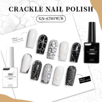 TRIONE 15ml Gel Polish Effet Craquelé Semi-Permanent Séchage à l'Air Colle Craquelée Base Blanche pour Nail Art OEM Marque Privée