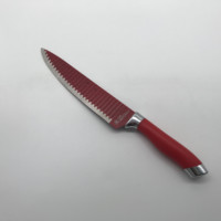 Ensemble de 6 couteaux de cuisine avec revêtement antiadhésif de couleur personnalisée avec éplucheur en céramique